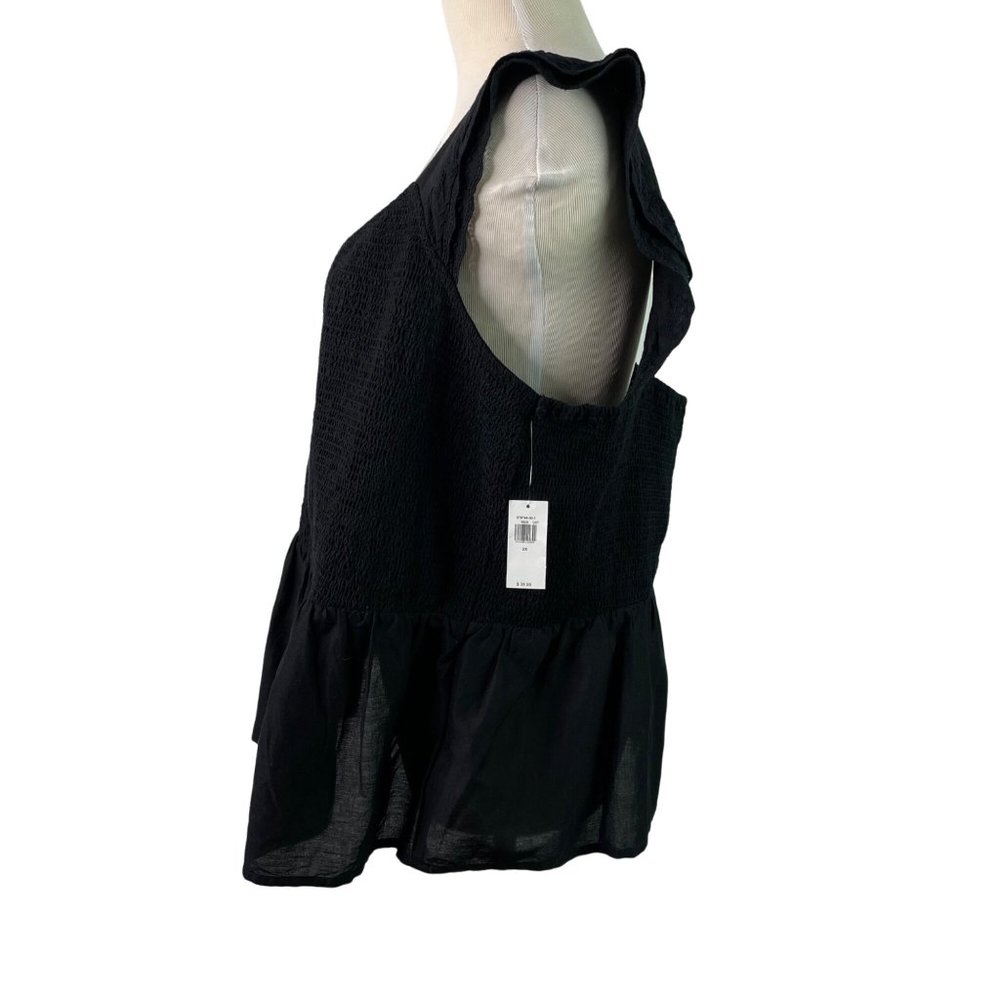 Old Navy Smocked Top Sleeveless Tank Size 2X Black New - Picture 6 of 9